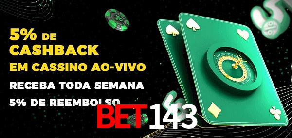 Promoções do cassino ao Vivo bet143